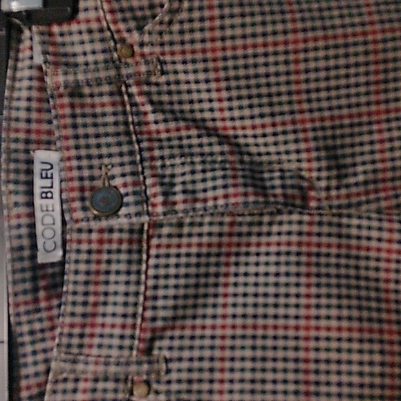 Plaid stretch jeans, cropped - Picture 2 of 7